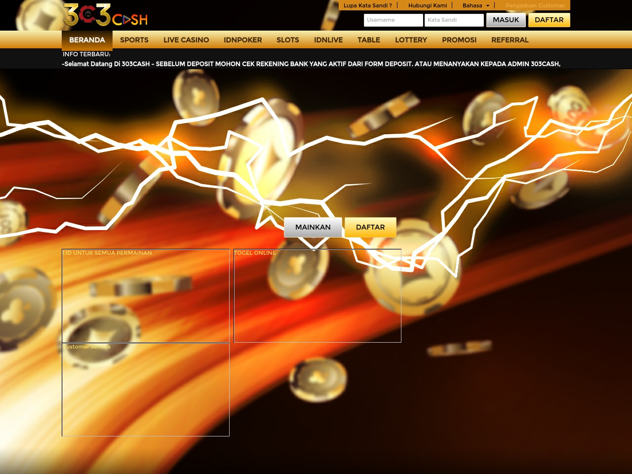 303cash-login.asia screenshot alt-text