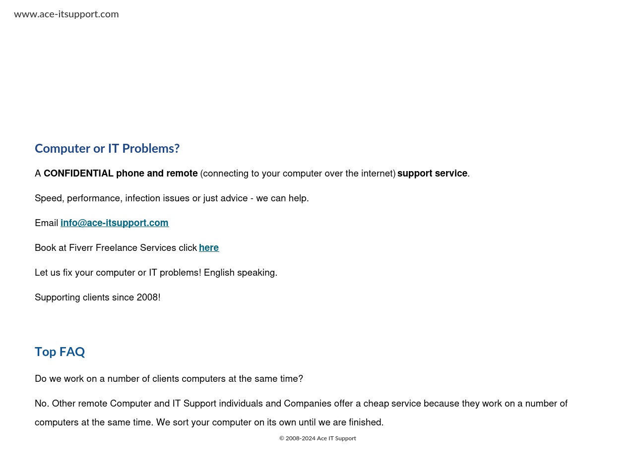 ace-itsupport.com screenshot alt-text