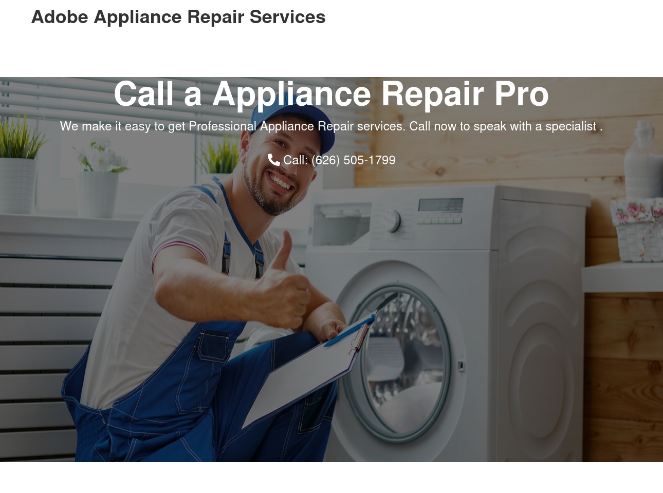 adobeappliancerepair.com screenshot alt-text