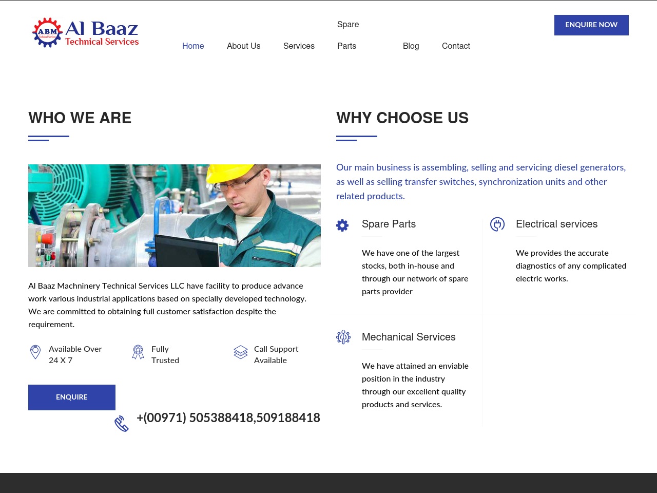 albaaztechnical.com screenshot alt-text