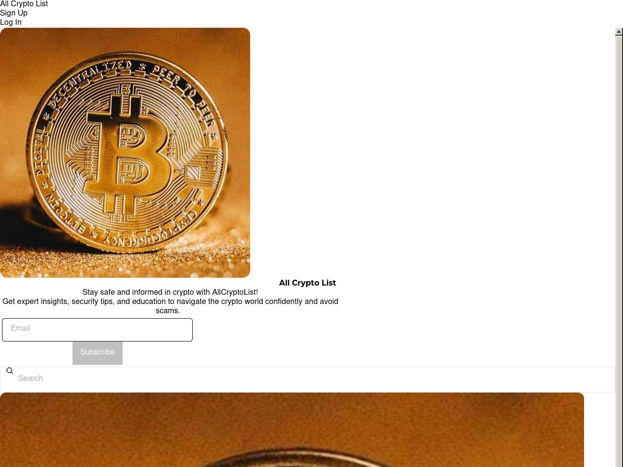 allcryptolists.com screenshot alt-text