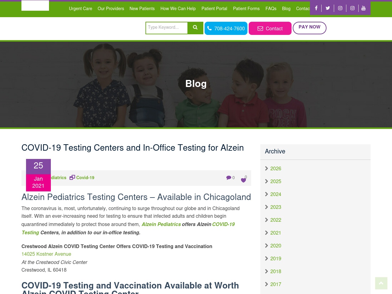 alzeincovidtesting.com screenshot alt-text