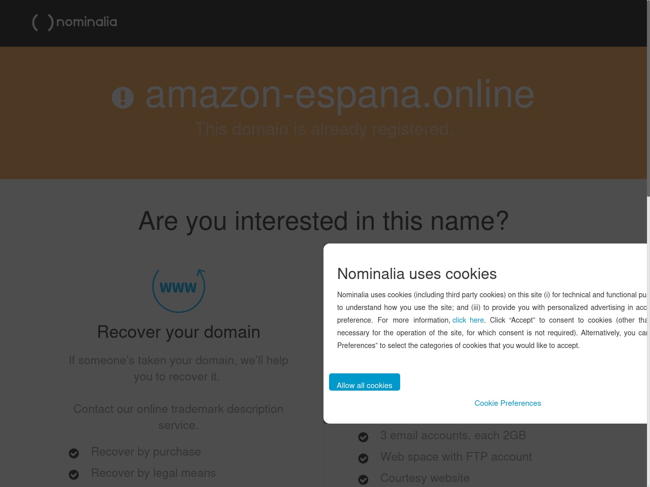 amazon-espana.online screenshot alt-text