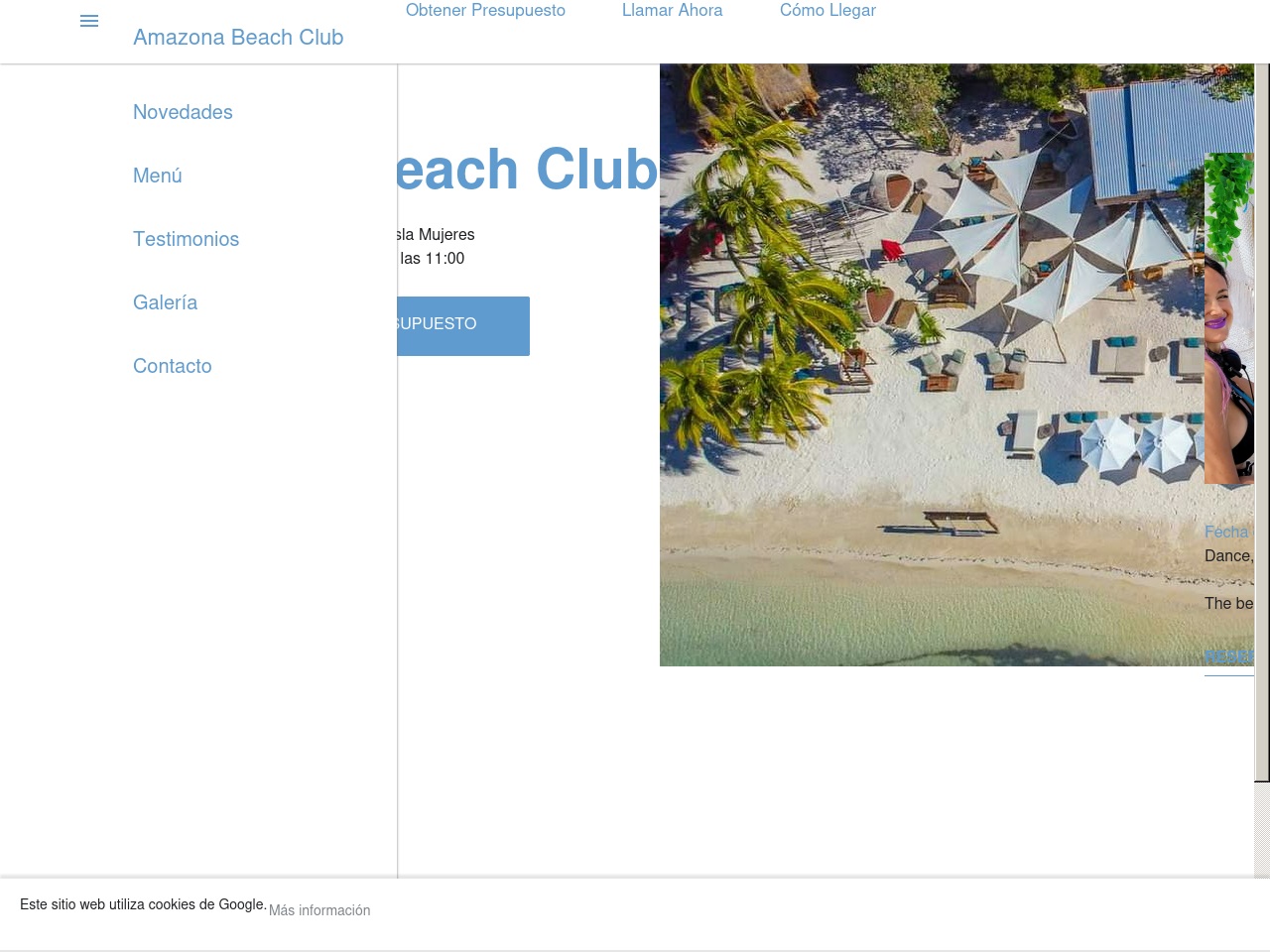 amazonabeachclub.com screenshot alt-text