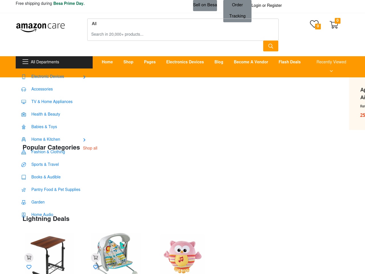amazoncarehome.com screenshot alt-text