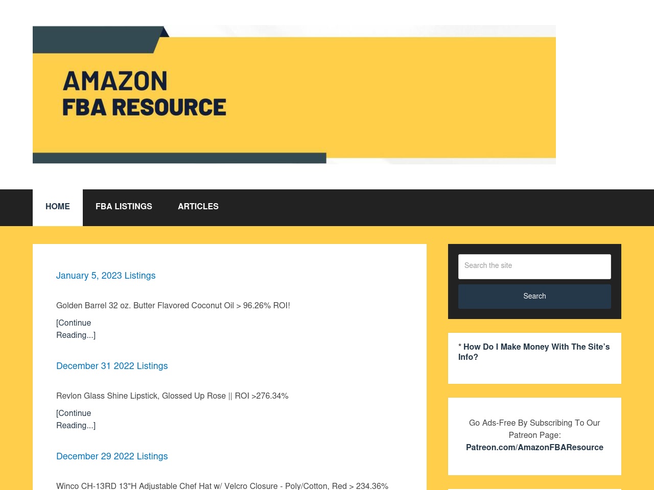 amazonfbaresource.com screenshot alt-text