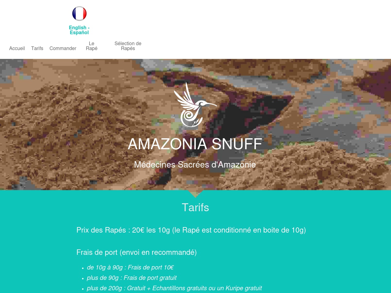 amazonia-snuff.com screenshot alt-text