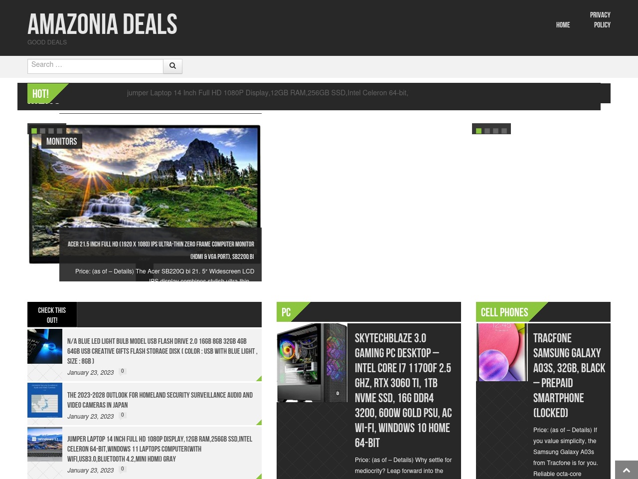 amazoniadeals.com screenshot alt-text