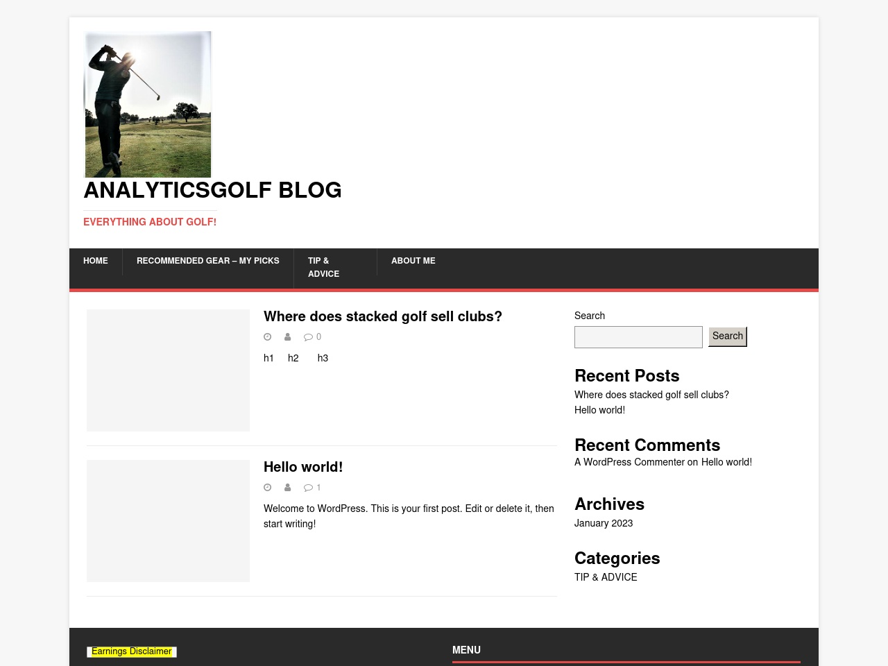 analyticsgolf.com screenshot alt-text