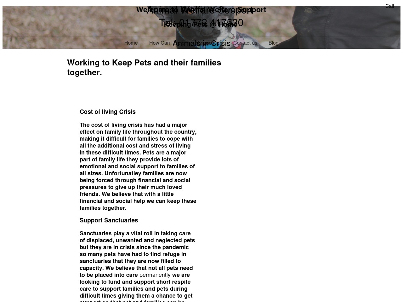animalwelfaresupport.org screenshot alt-text