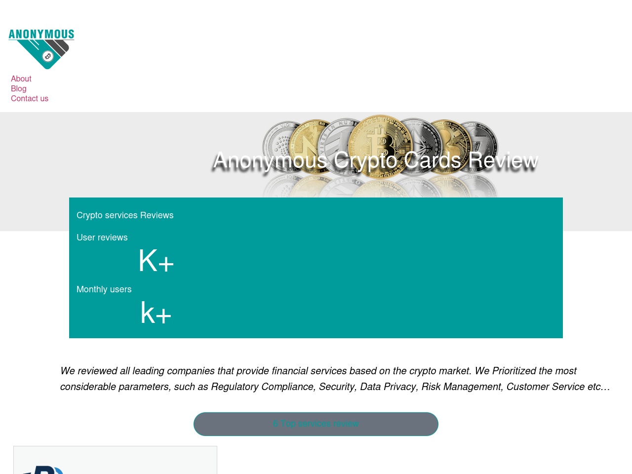 anonymouscryptocard.com screenshot alt-text