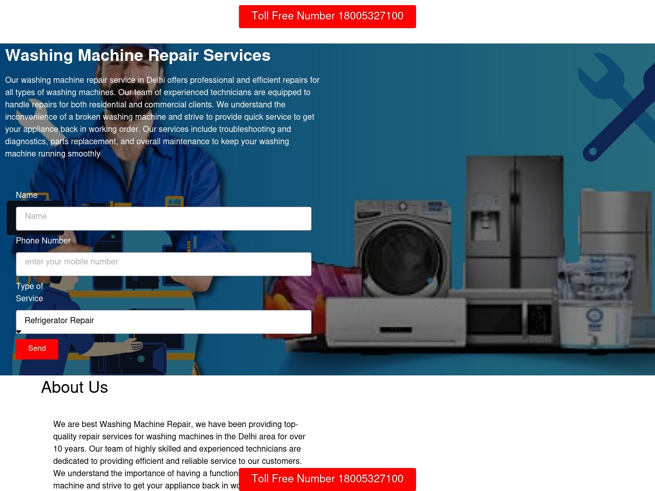 appliancescustomersupport.online screenshot alt-text