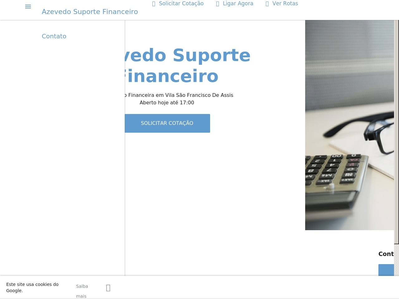 azevedosuportefinanceiro.com screenshot alt-text