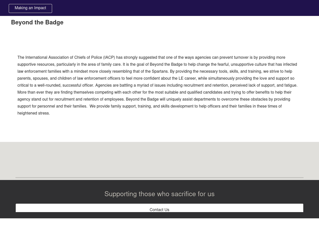 beyondthebadgesupport.com screenshot alt-text