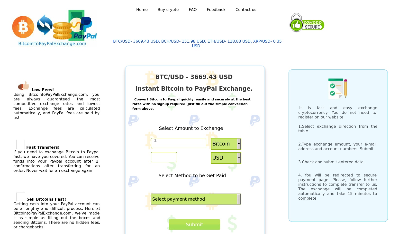 bitcointopaypalexchange.com screenshot alt-text