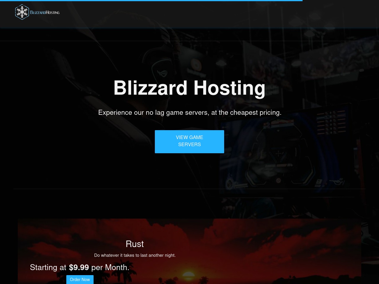 blizzardhosts.net screenshot alt-text