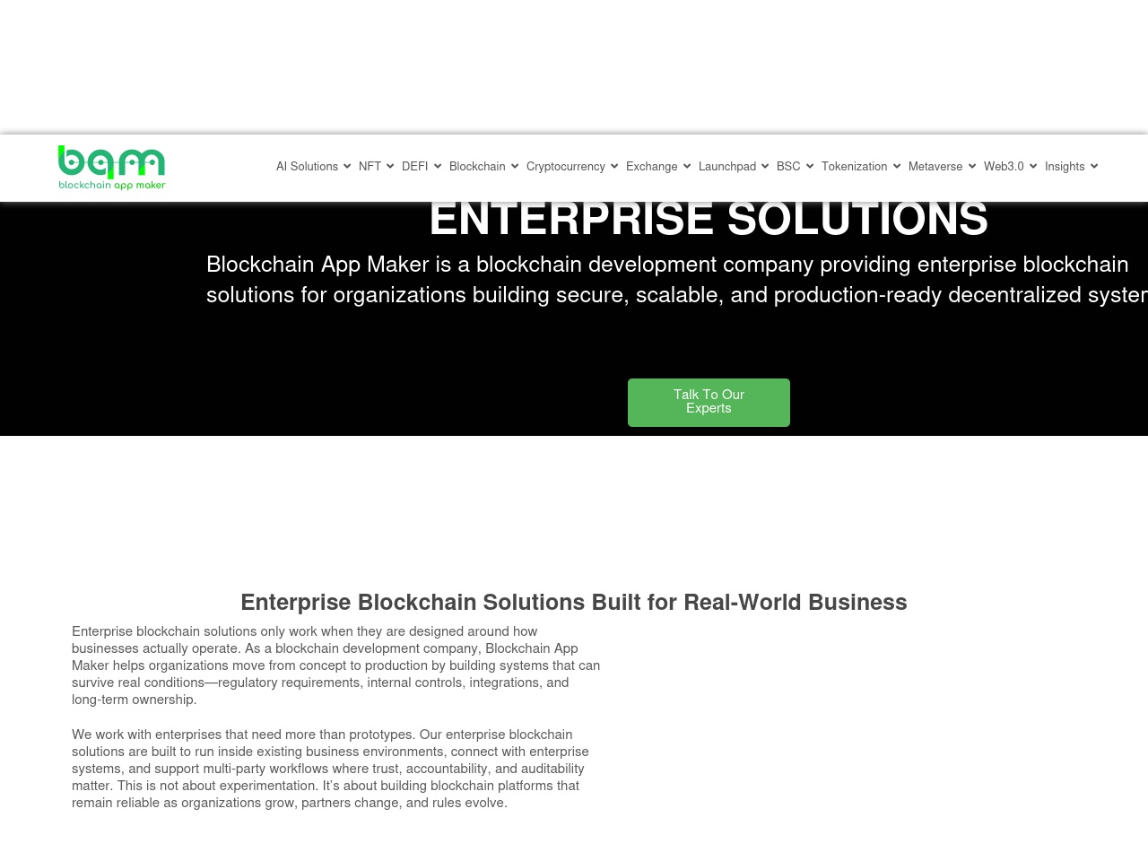 blockchainappmaker.com screenshot alt-text