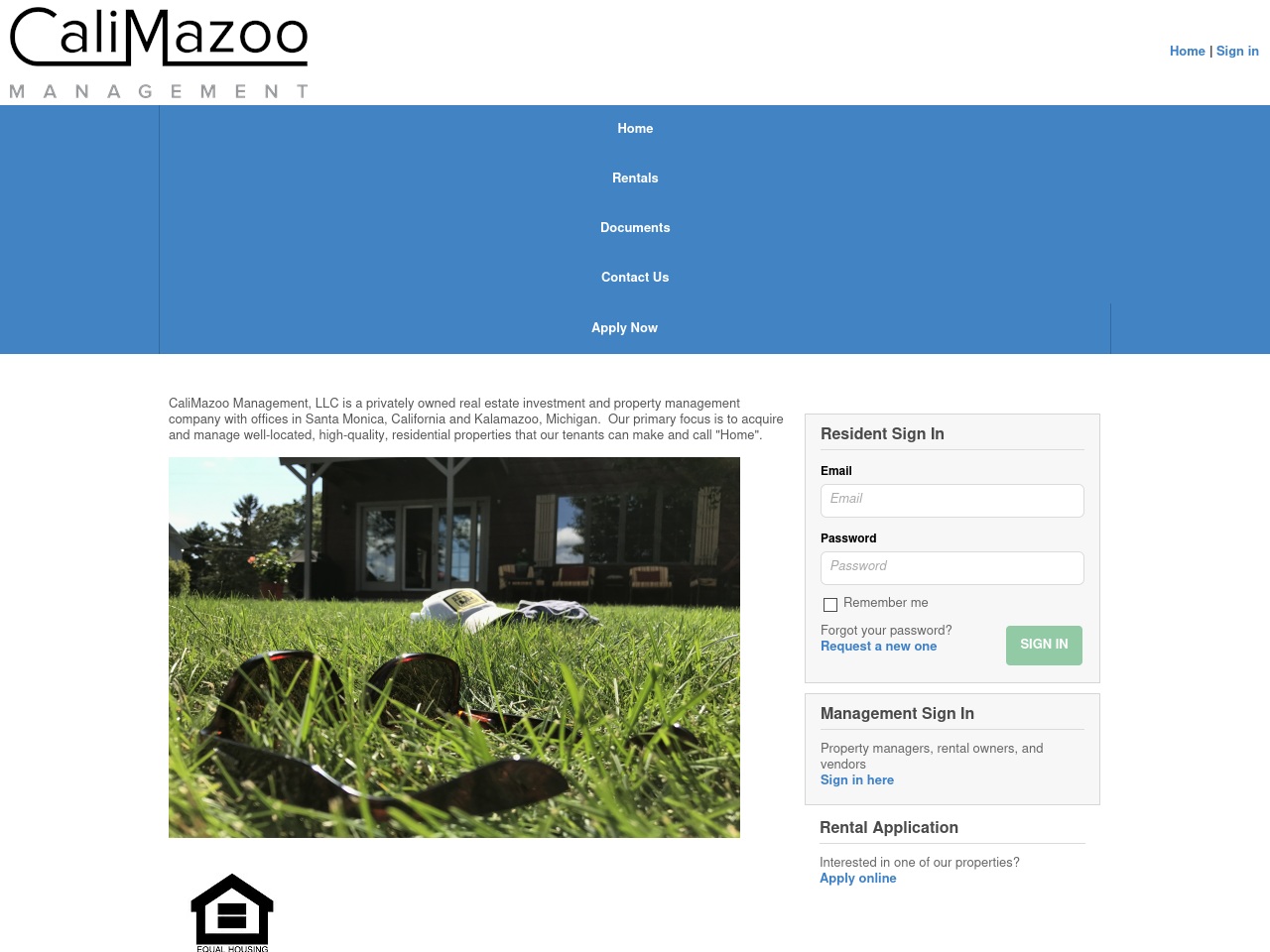 calimazoomgmt.com screenshot alt-text