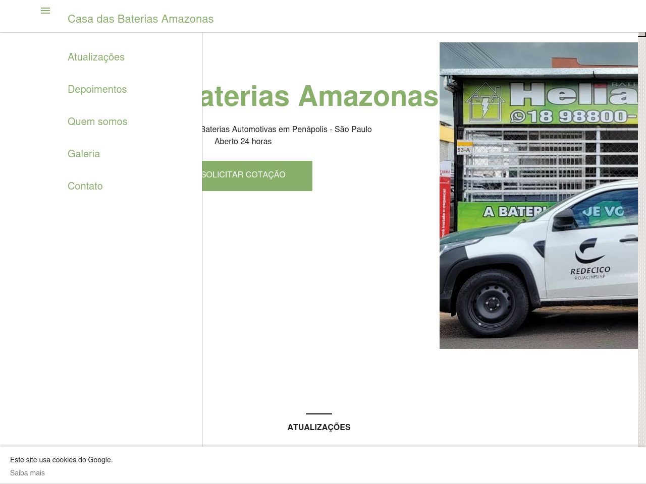 casadasbateriasamazonas.com screenshot alt-text