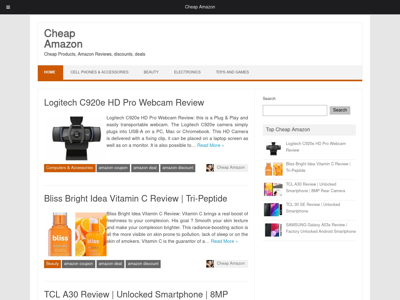 cheap-amazon.com screenshot alt-text