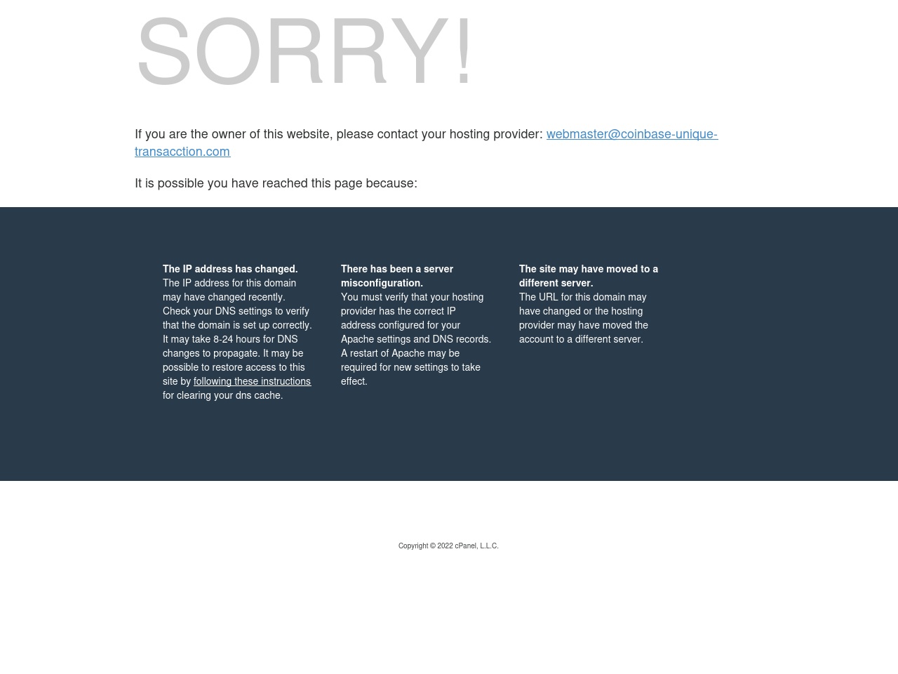 coinbase-unique-transacction.com screenshot alt-text