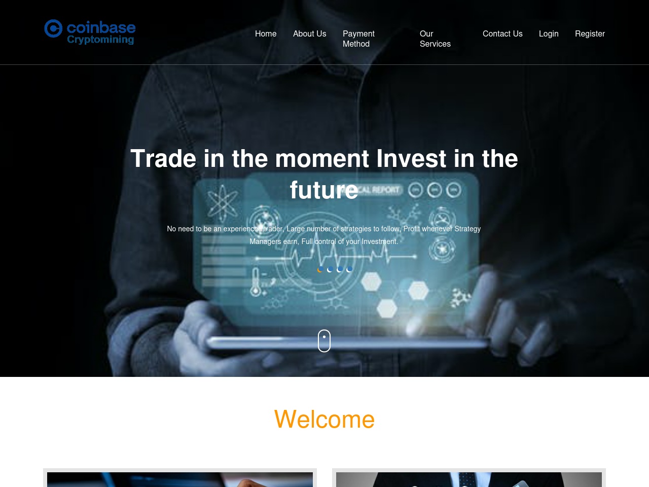 coinbasecryptomining.com screenshot alt-text