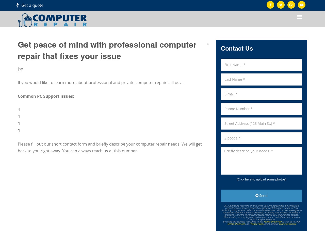computerrepairpcsupport.com screenshot alt-text