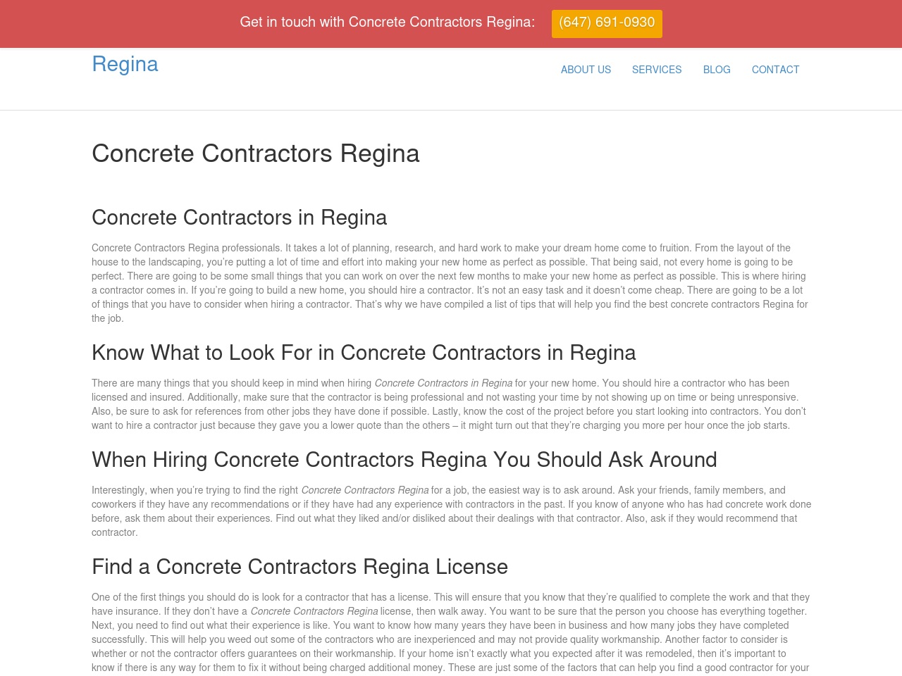 concretecontractorsregina.com screenshot alt-text