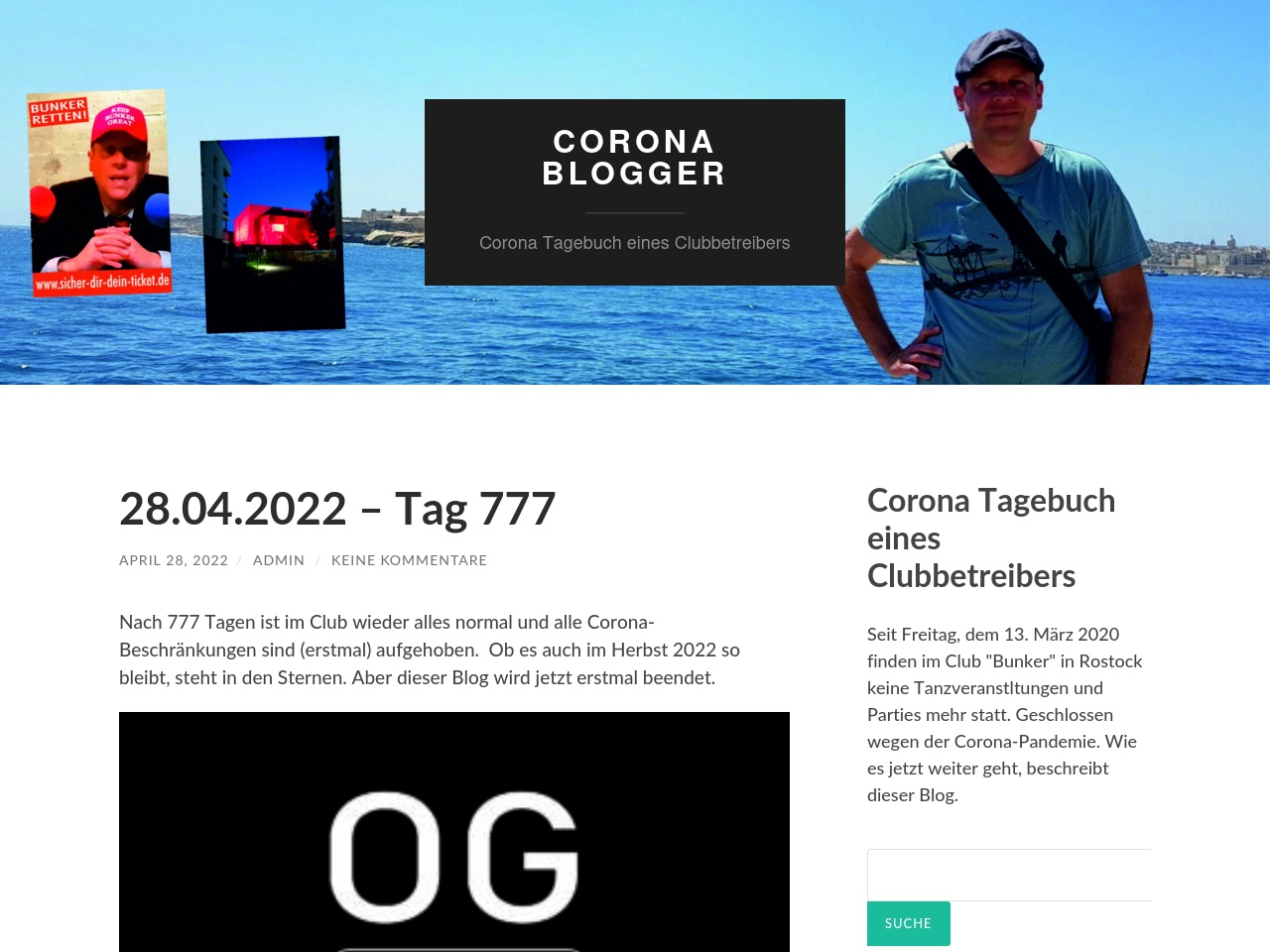 coronablogger.net screenshot alt-text