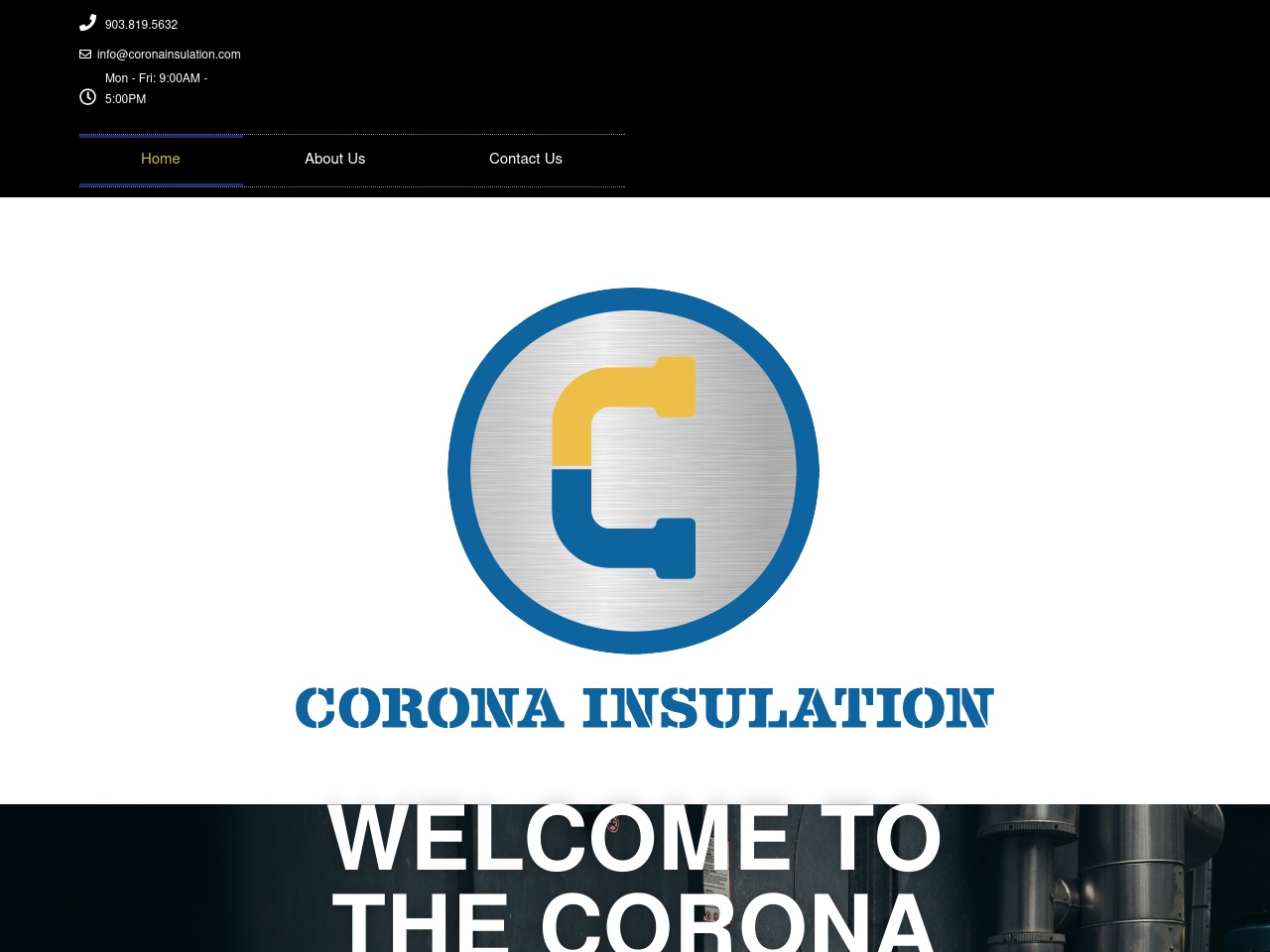 coronainsulation.com screenshot alt-text