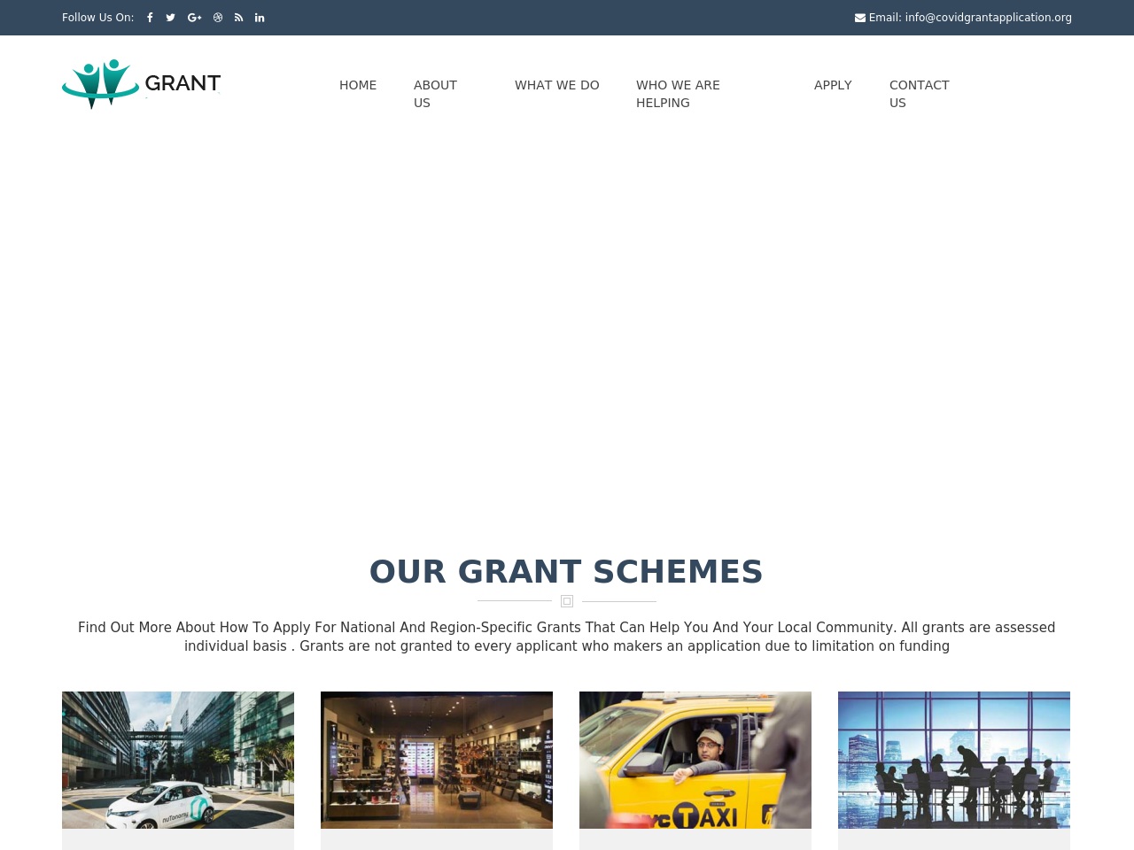 covidgrantapplication.org screenshot alt-text