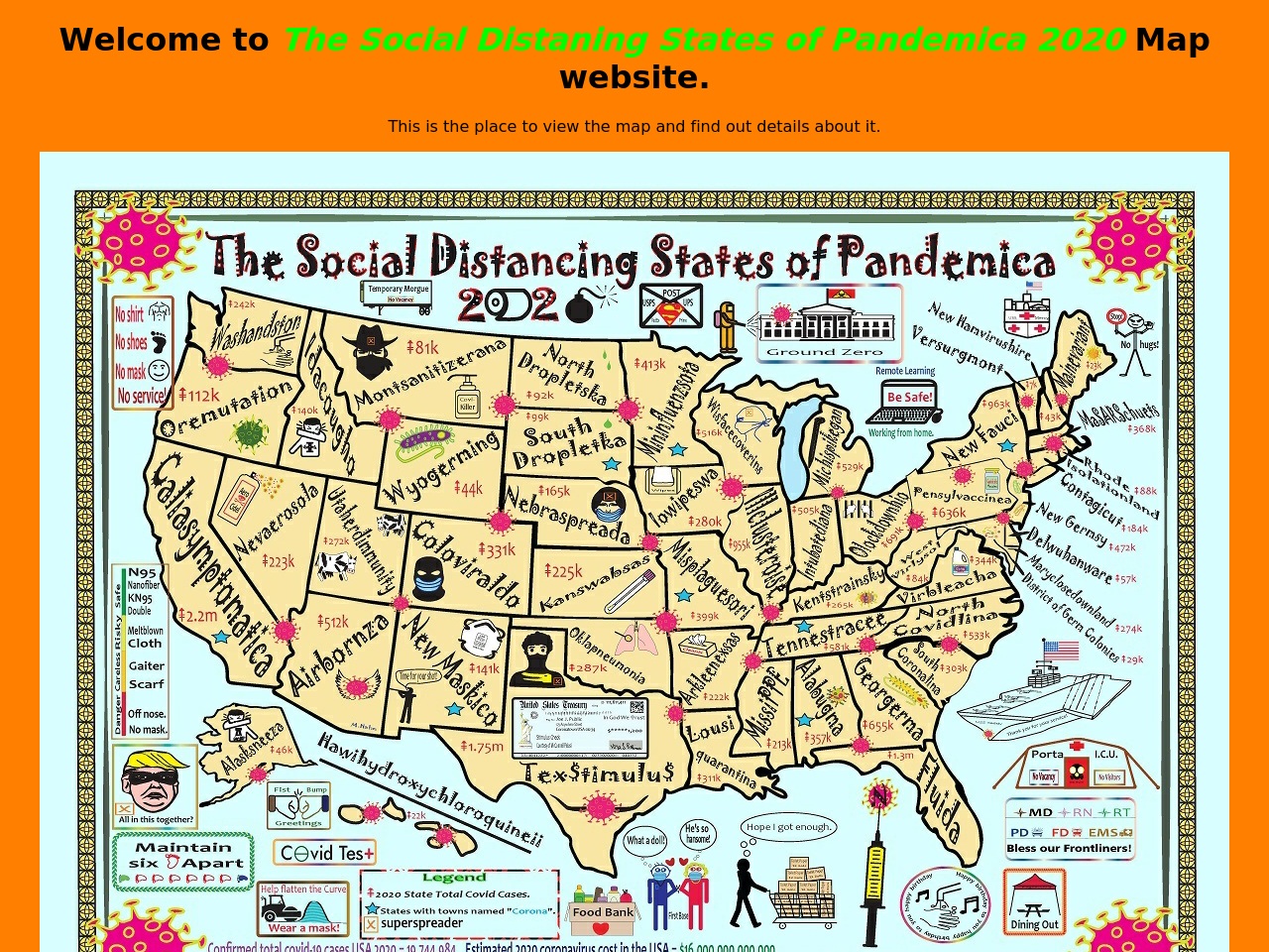 covidmap2020.com screenshot alt-text