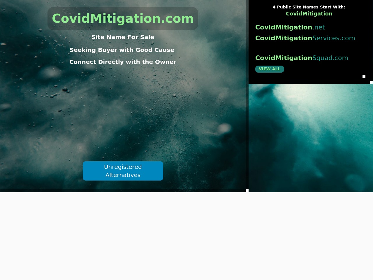 covidmitigation.com screenshot alt-text