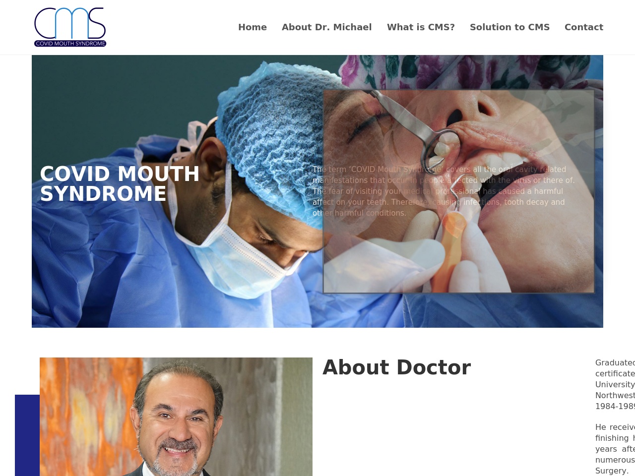 covidmouthsyndrome.com screenshot alt-text