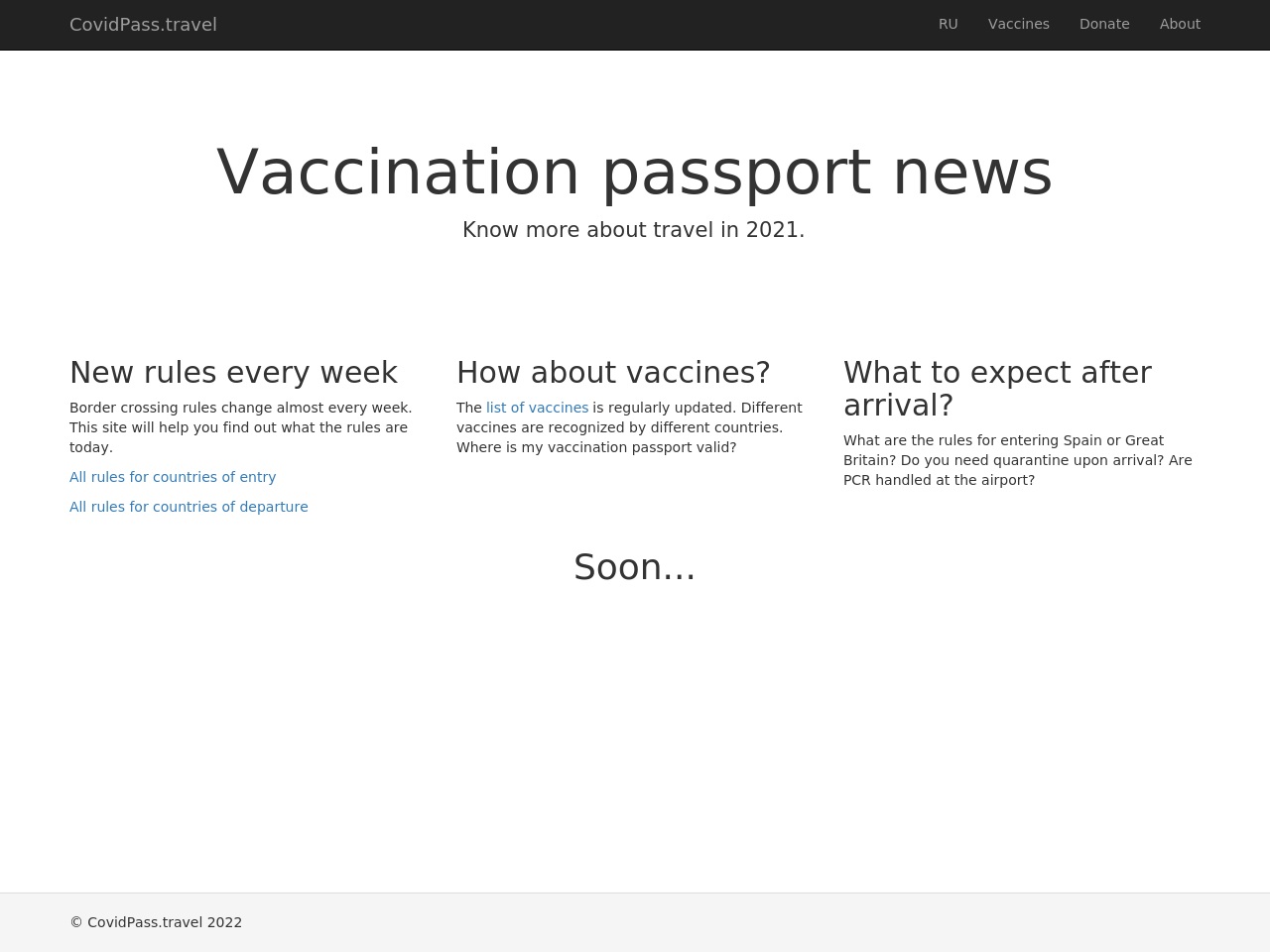 covidpass.travel screenshot alt-text