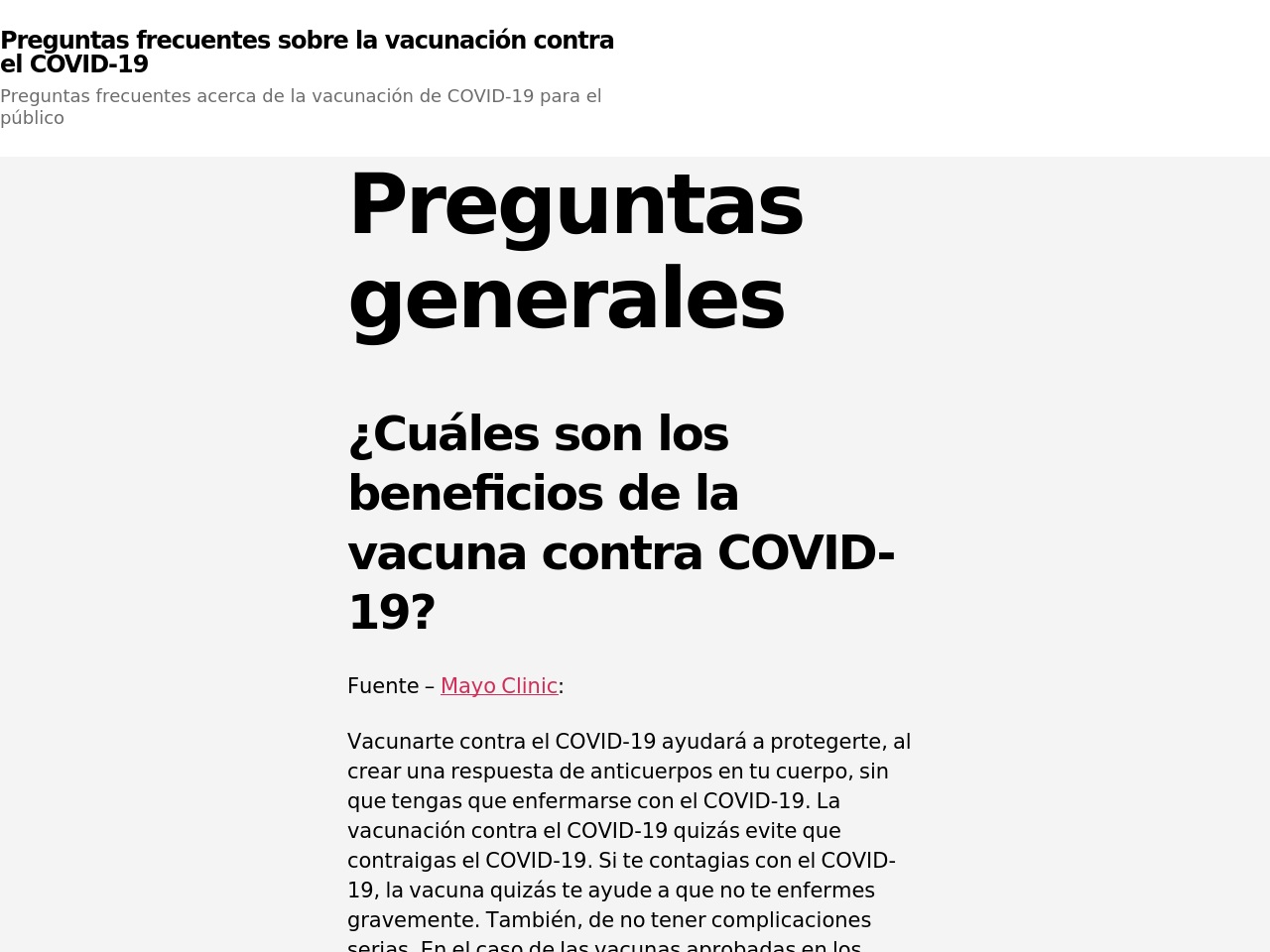 covidpreguntas.com screenshot alt-text