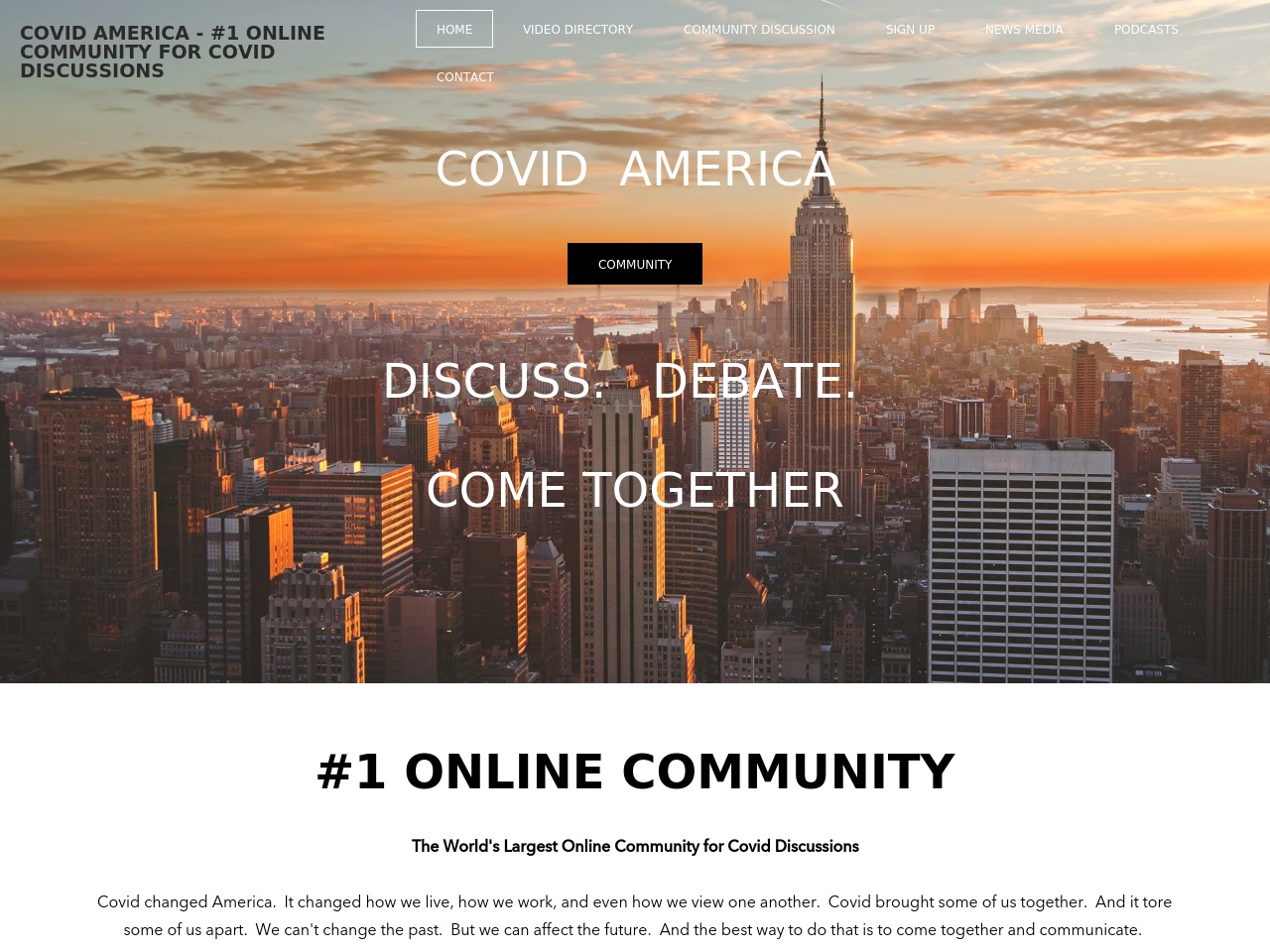 covidrecovered.com screenshot alt-text