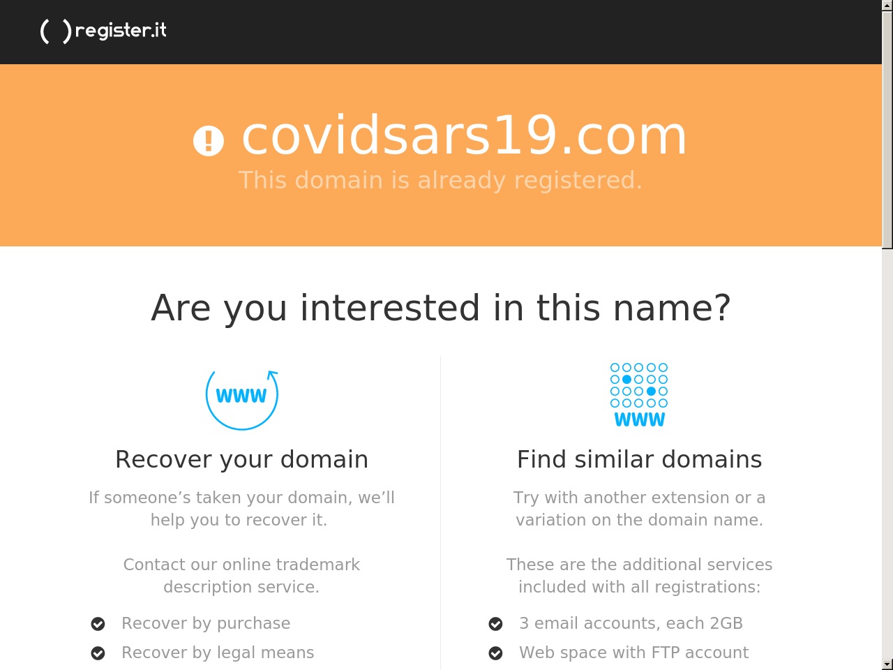 covidsars19.com screenshot alt-text