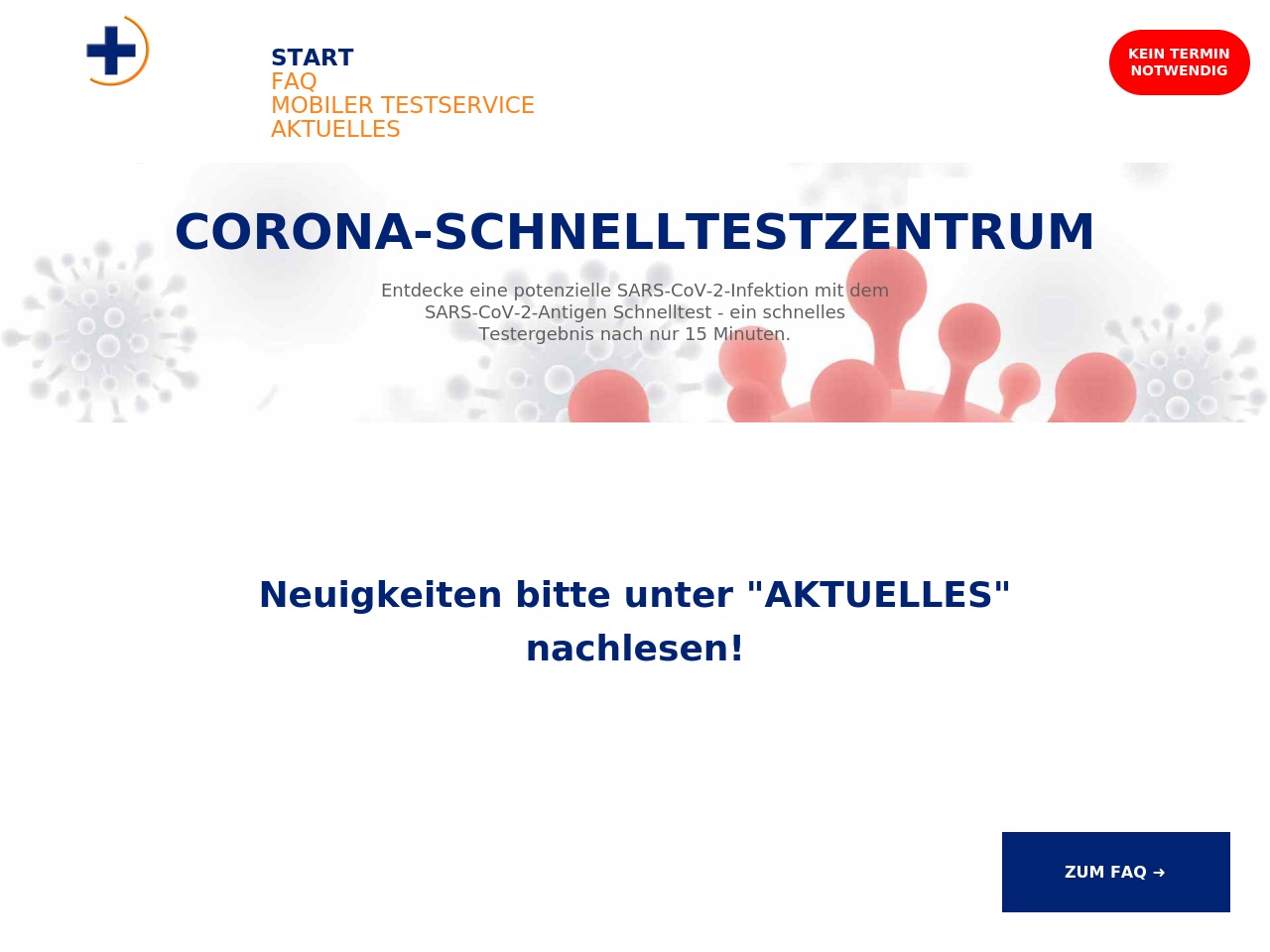 covidschnelltestzentrum.com screenshot alt-text