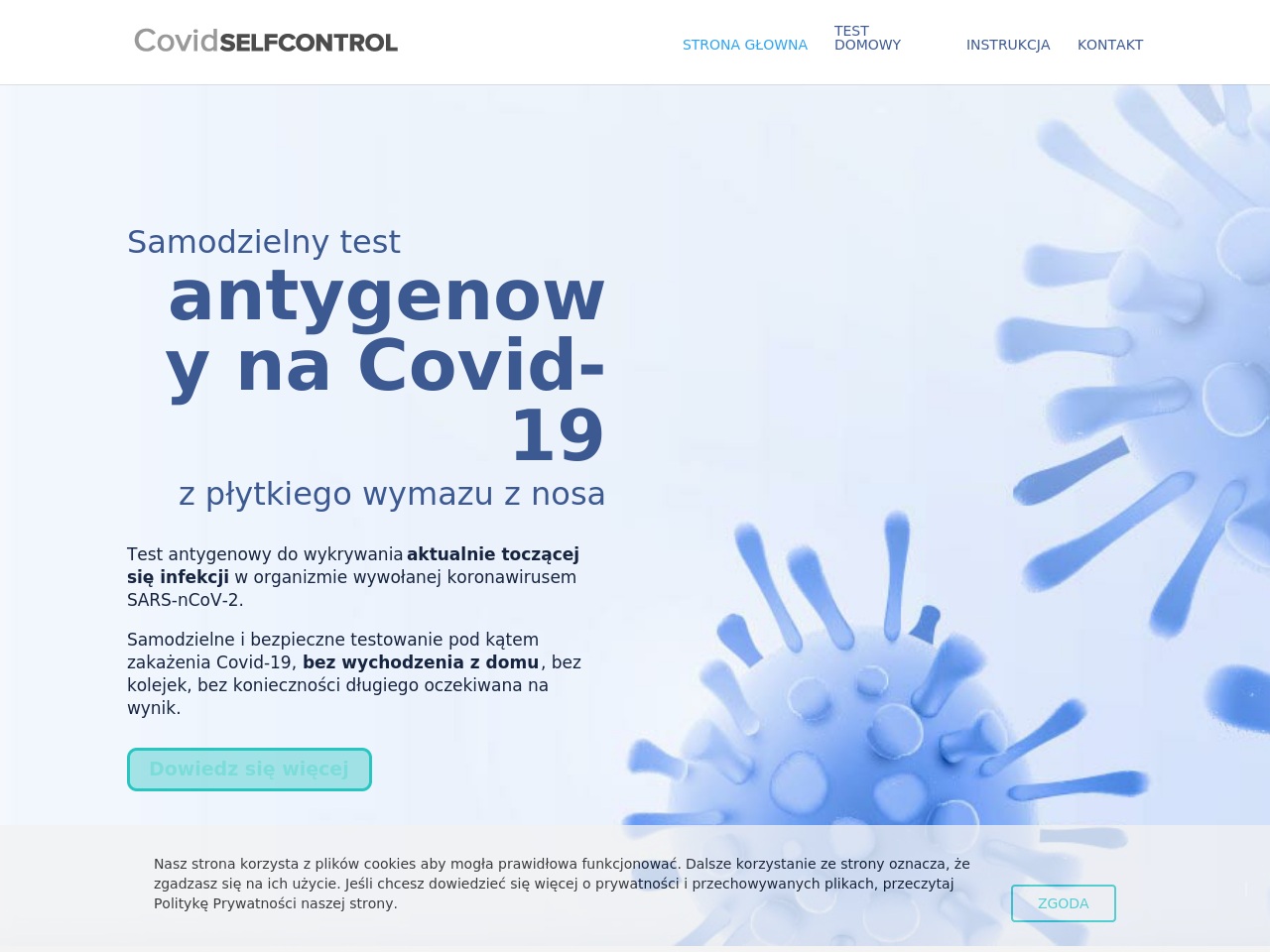 covidselfcontrol.com screenshot alt-text