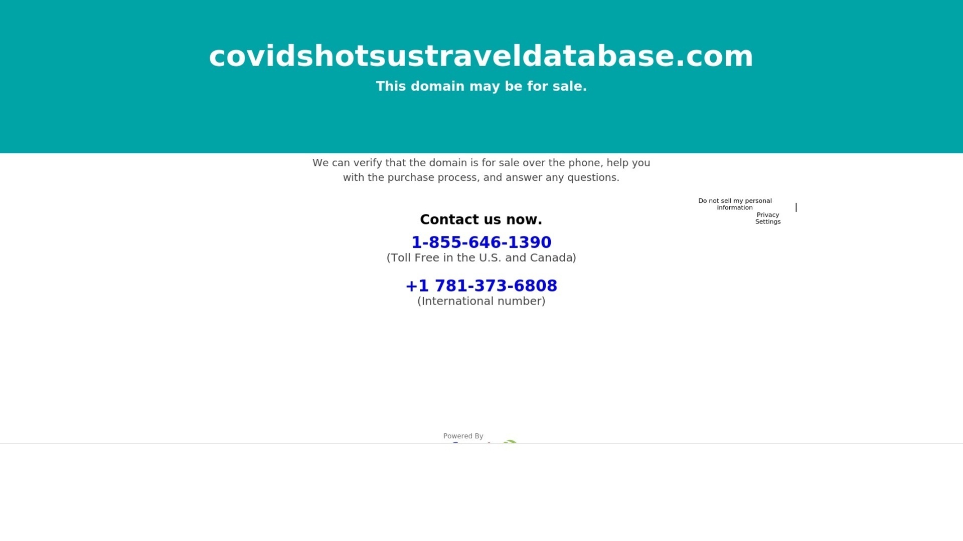 covidshotsustraveldatabase.com screenshot alt-text