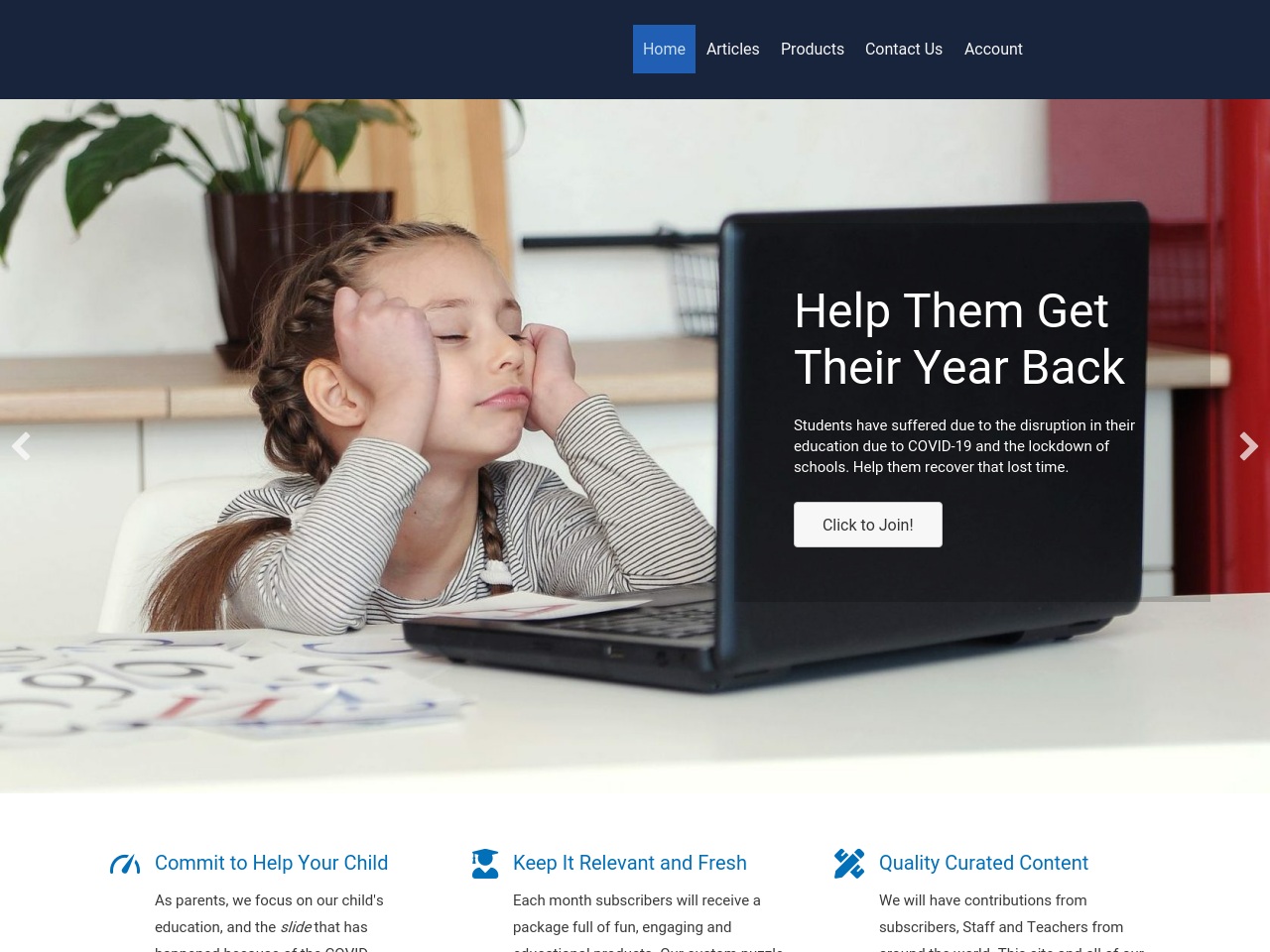 covidslideremedy.com screenshot alt-text
