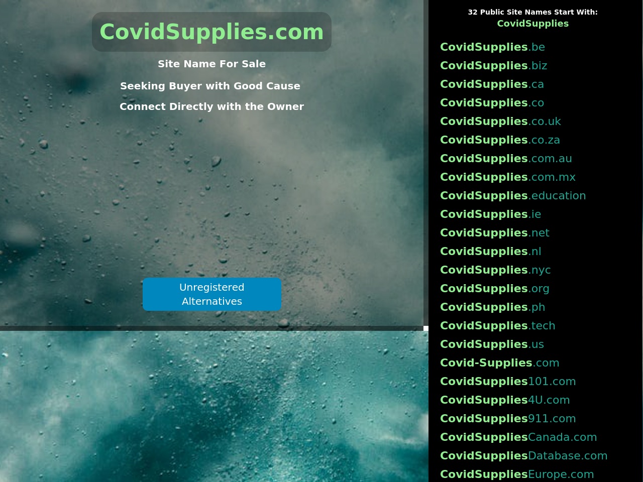 covidsupplies.com screenshot alt-text