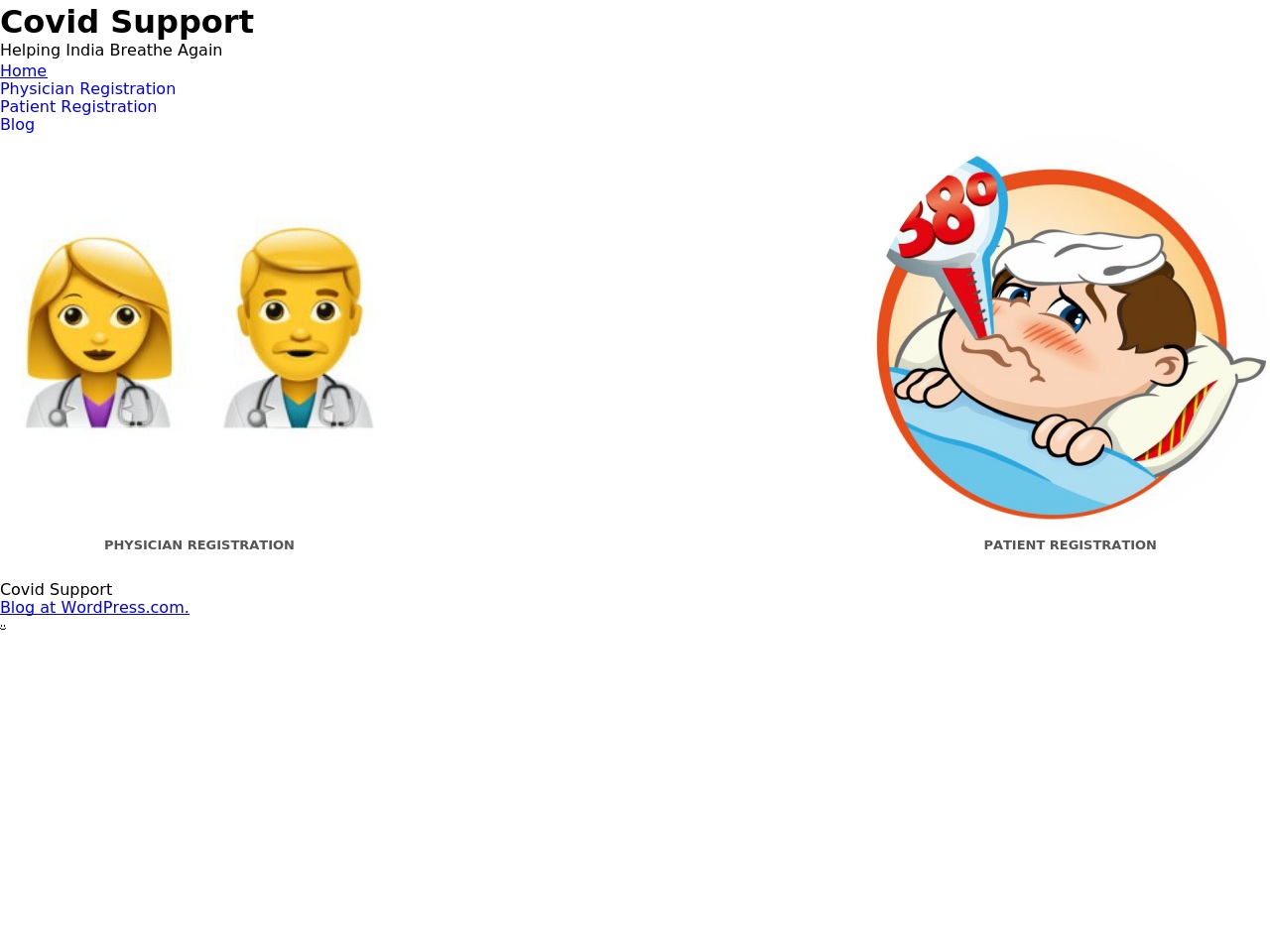 covidsupport.world screenshot alt-text
