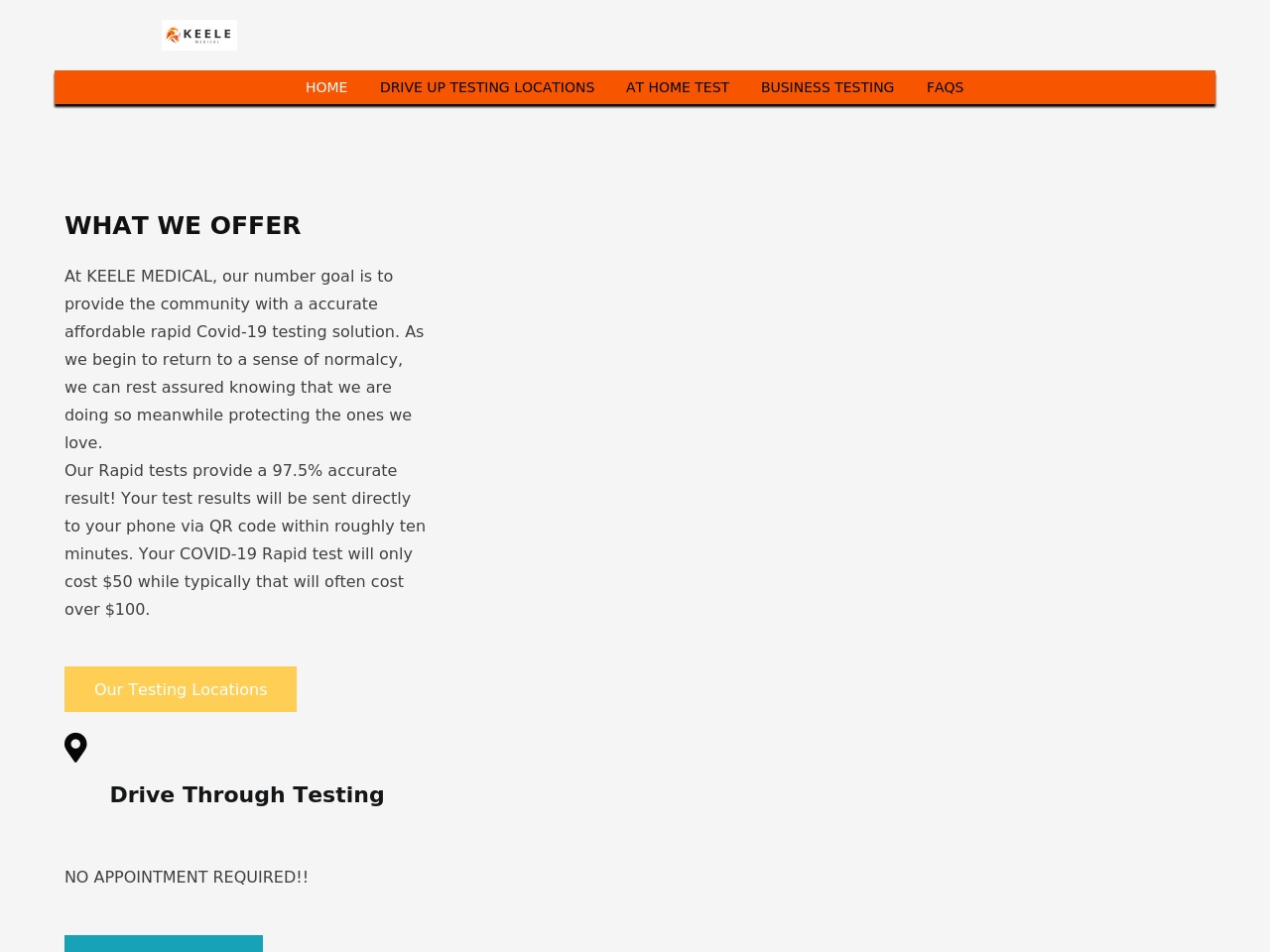 covidtestingidaho.com screenshot alt-text