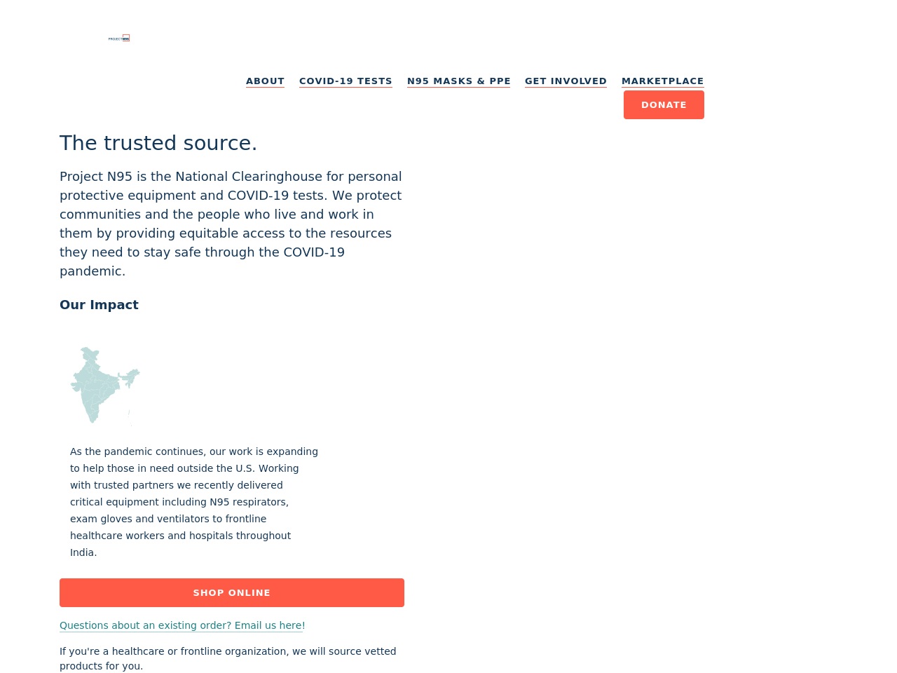 covidtests.supply screenshot alt-text