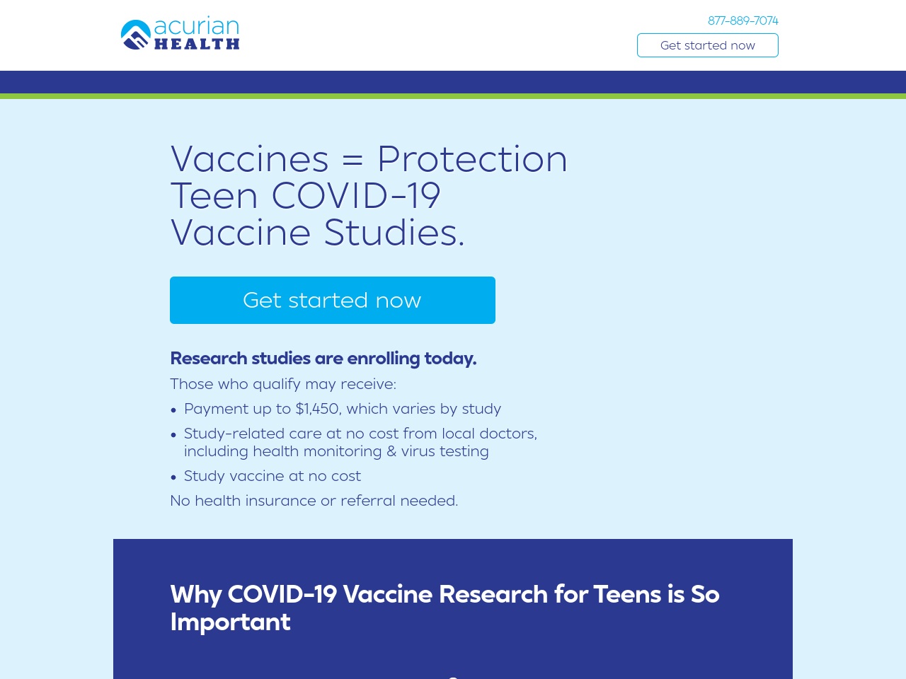 covidvactesting.com screenshot alt-text