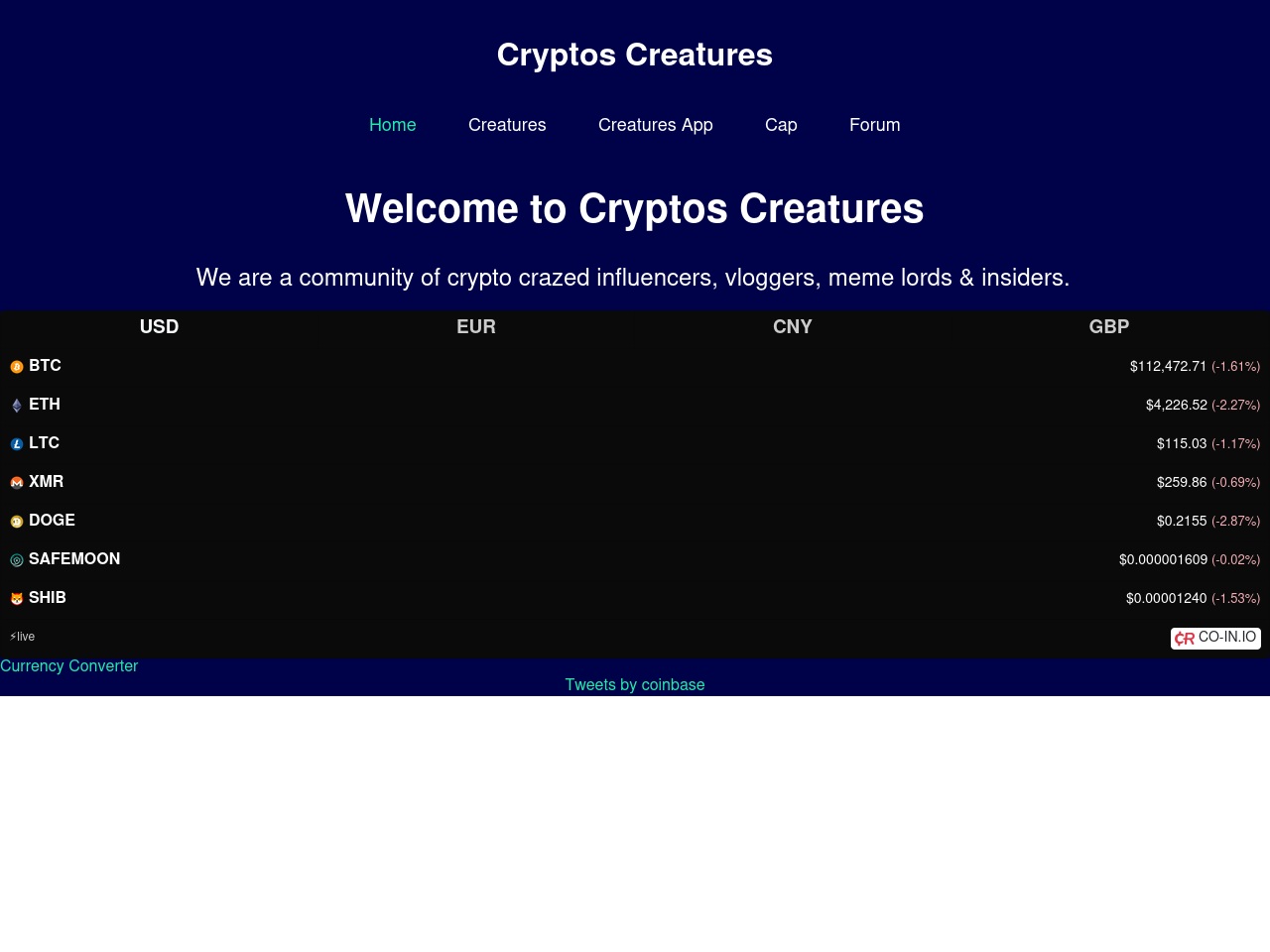 cryptoscreatures.com screenshot alt-text