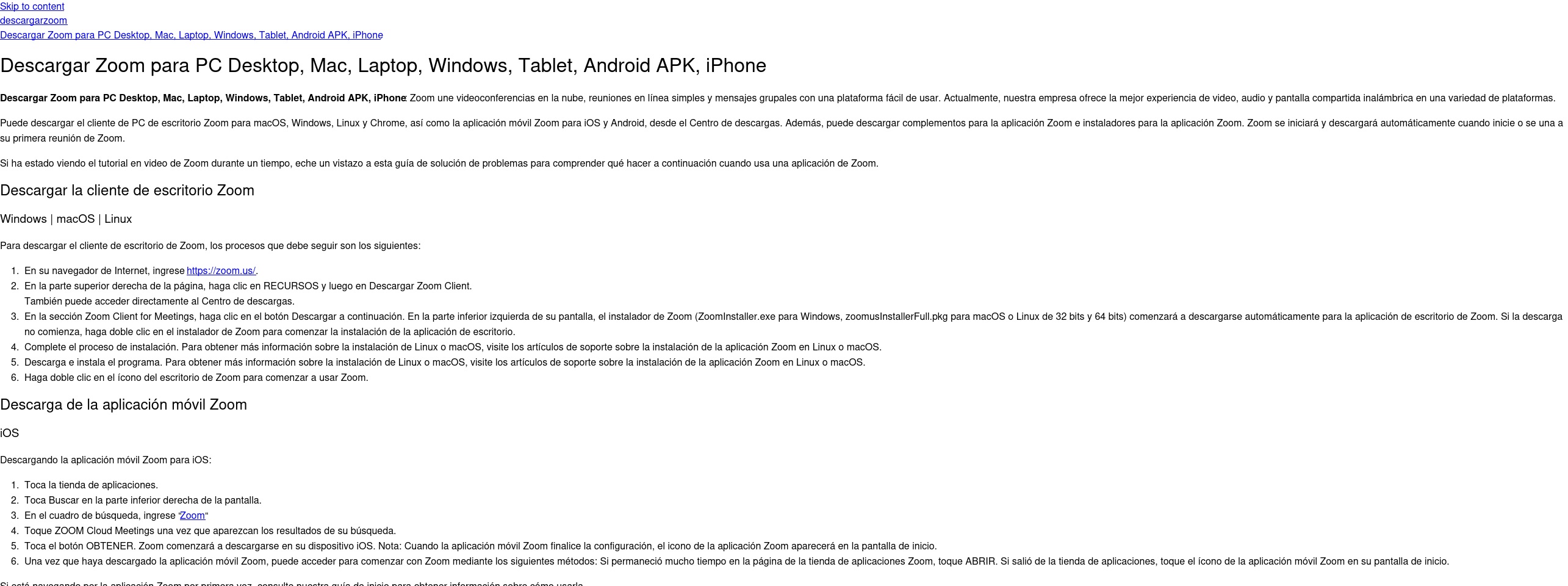 descargarzoom.com screenshot alt-text