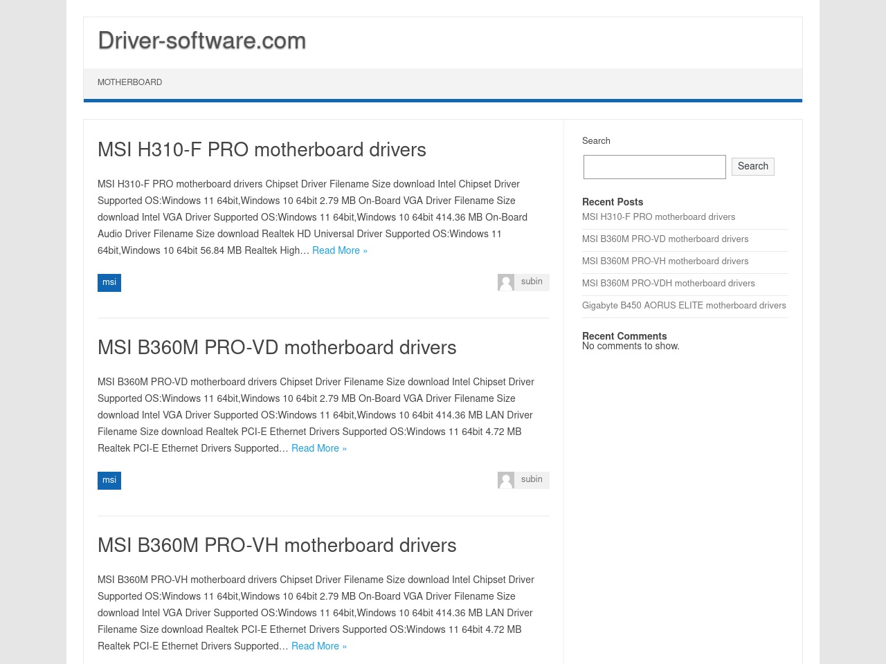 driver-software.com screenshot alt-text